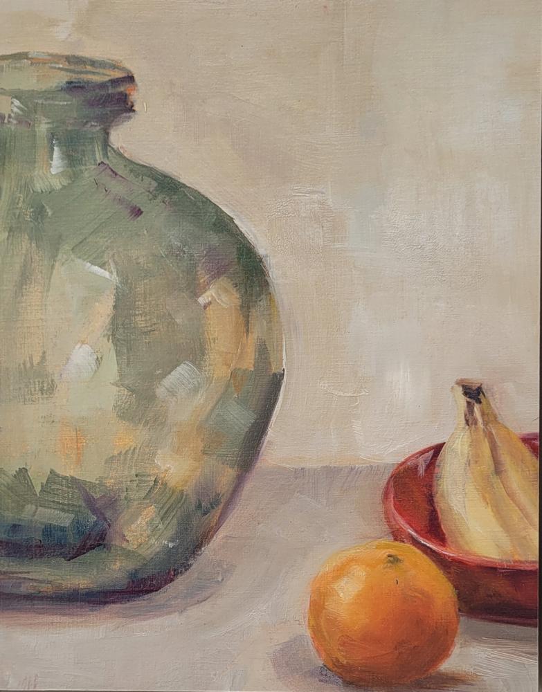 Still Life with Green Bottle